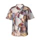 thumbnail image 1 of Balery Sea Shells Camisas hawaianas de manga corta para hombre, camisas playeras de corte holgado, camisas de vacaciones con botones,Large, 1 of 7