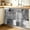 Grey, variant on Blue Truck Spring Floral Cabinet Curtain 32"Wx55"L,Dustproof Pantry Door Curtain W/ Self Adhesive Tape,Teal Plaid Butterflies Vintage Tall Storage Cover Privacy Drape for Bathroom Kitchen