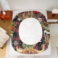 thumbnail image 5 of Manfei Highland Cow Bed Sheets for Kids, Merry Christmas King Sheets, Rustic Farmhouse Sheet Set, Luxury Bedroom Decor, 4 Pieces, 5 of 7