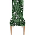 thumbnail image 3 of Leopard Floral Dining Chair Slipcover 6 Pack Watercolor Seamless Pattern with Tropical Leaves Palms Monstera Passion Fruit Al Dining Chair Slipcover Stretchable for Kitchen,Hotel,Rest, 3 of 5