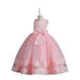 thumbnail image 4 of SUEE Flower Girls Princess Dress Bowknot Bridesmaid Wedding Long Tulle Ball Gown, 4-13 Year, 4 of 7