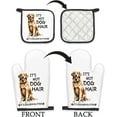 thumbnail image 6 of Golden Retriever Gifts Dog Oven Mitts and Pot Holders Sets, Golden Retriever Decor Kitchen Accessories Sets, It‘s Golden Glitter Dog Heat Resistant Oven Glove Potholders for Kitchen Baking, 6 of 6