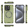 thumbnail image 4 of 2-in-1 Magnetic Phone Case for iPhone 13 Pro, [Anti-fall] [Compatible with MagSafe] Shockproof Translucent Honeycomb Pattern Back Ultra Slim Protective Case for iPhone 13 Pro,Green, 4 of 11