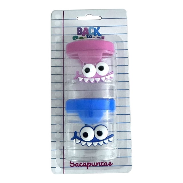 Sacapuntas Prichos Caritas 2 Piezas