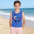 thumbnail image 4 of Niños Pequeños Camisola 3-15Years sin Mangas Tela Suave Gradiente Impresión Moda Linda para la Fiesta Informal, 4 of 8