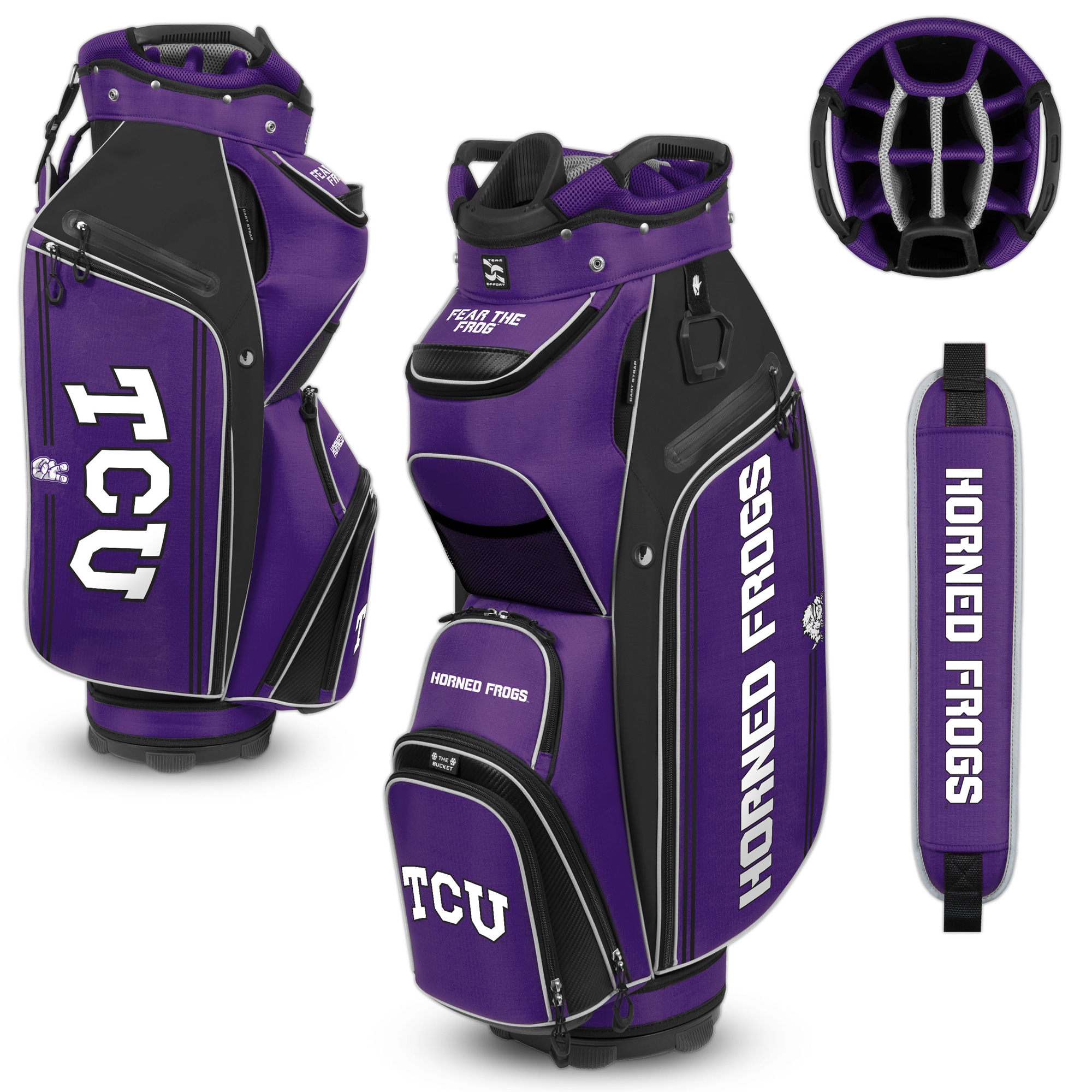 WinCraft TCU Horned Frogs Bucket III Cooler Cart Golf Bag