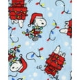 thumbnail image 5 of Peanuts Christmas Pajamas Men's Snoopy Woodstock Merry & Bright Holiday AOP Fleece Pajama Pant 2-Piece Pajama Set, 5 of 7