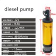 thumbnail image 3 of Portable Mini 12V DC Electric Submersible Pump for Pumping Diesel Oil Water Aluminum Alloy Shell 12L/min Fuel Transfer Pump, 3 of 7