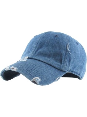 Washed Solid Vintage Distressed Cotton Dad Hat Adjustable Baseball Cap Polo Style
