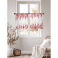 thumbnail image 2 of Red Wisteria Sheer Curtains 45 Inch Length 2 Panels Set, Sprinng Summer Pastoral Flowers Botanical Voile Window Treatment Rod Pocket Small Kitchen Curtains Drapes for Bedroom 52"x45"x2, 2 of 7