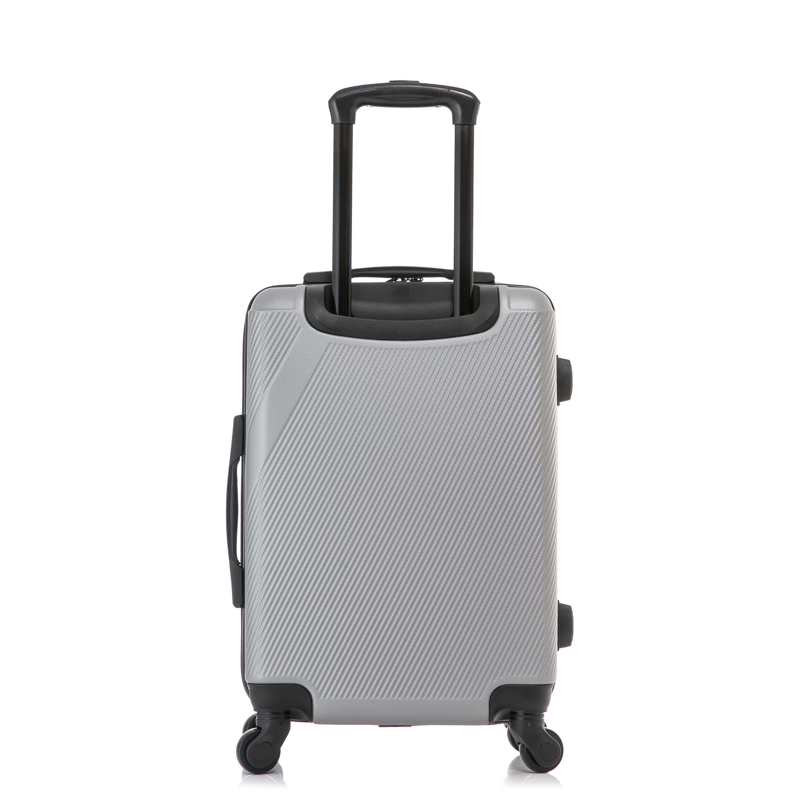 DUKAP Discovery 20" Hardside Lightweight Luggage with Spinner Wheels, Handle and Trolley, Silver
