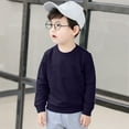 thumbnail image 3 of Solid Color Kids Sweatshirt Boys Girls Basic Pullover Long Sleeve Round Neck Top Toddler Loose Fit Casual Wear 0-8 Years Soft Polyester Everyday Outfit Preschool Essential Fall Apparel, 3 of 5