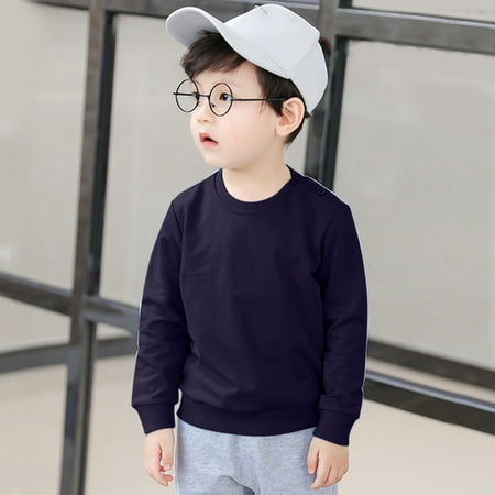 

Zelic Long Sleeve Shirts Spring Clearance Newborn Infant Baby Boys Girls Solid Fashion Loose Warm Tops Sweatshirt Clothes