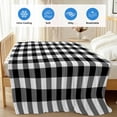thumbnail image 4 of Farmhouse Checkered Cooling Blanket, Lightweight Breathable Summer Throw Blanket with Double Sided Cold Effect, Black White Buffalo Plaid Picnic Beach Blankets Bed Sheet for Hot Sleepers 50"x60", 4 of 8