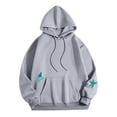 thumbnail image 5 of Women's "Protect The Ocean" Graphic Hoodie, Oversized Long Sleeve Pullover, Sea Life Print Casual Sweatshirt with Pockets, 13 Colors, S-XXL, 5 of 6