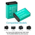 thumbnail image 7 of Digital Camera Battery 2 Pack LP-E17 for Canon EOS M3, M5, M6, Rebel T6i, Rebel T6s, Rebel T7i, 750D, 760D, 8000D, 77D, Kiss X8i, 200D, 800D, SL2 Camera, 7 of 7