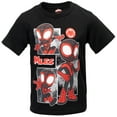 thumbnail image 3 of Marvel Spidey and His Amazing Friends Toddler Boys' Graphic T-Shirt and Athletic Mesh Shorts Set Black and Grey Miles Morales, 3 of 6