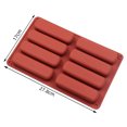 thumbnail image 2 of Jinsinto 1pc Rectangular Mold Silicone Mold for Patisserie Mold Chocolate Cake Mold Mini Cake Nonstick for Kitchen Bakery, 2 of 5