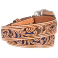 thumbnail image 2 of Nocona Boots Boys Boys  Belt w/Blue Inlay Scroll 30 Brown, 2 of 2