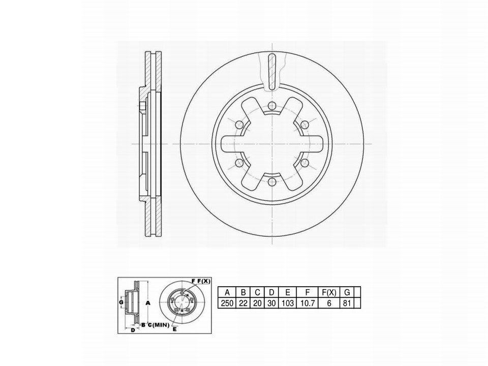 Winstop Brake Rotor, Front WS230267, Nissan 720 1986-1983