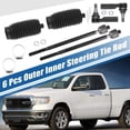 thumbnail image 2 of Unique Bargains 6 Pcs Car Front Inner Outer Tie Rod Ends W/ Rack Boots for Ram 1500 2013-2018 5-LUG for Ram 1500 Classic, 2 of 7