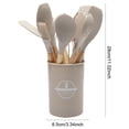 thumbnail image 2 of Yucurem 12Pcs Kitchen Utensil Set Silicone Heat-resistant Cookware for Kitchen Kitchen Essentials (Khaki), 2 of 10