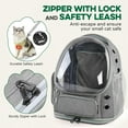 thumbnail image 5 of Cat Backpack Carrier, Bubble Expandable Cat Carrier for Cats or Small Dogs up to 15lbs, Airline-Approved, Large Space & Breathable Pet Backpack for Traveling, Hiking, 5 of 18