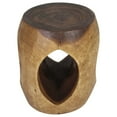 thumbnail image 4 of Haussmann® Oval Wood End Table Windows 15 in DIA x 20 in H Walnut Oil, 4 of 10