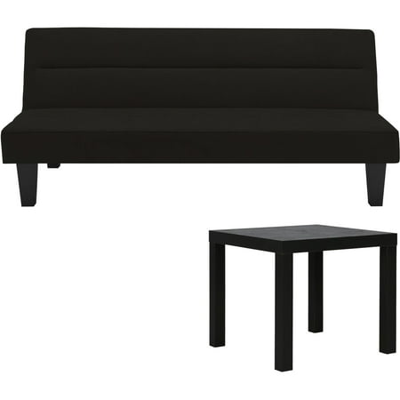 Metro Sofa Bed Kebo Futon Sofa Bed, Multiple Colors with Mainstays Parsons End Table, Multiple Colors Bundle ()