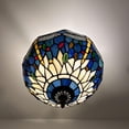 thumbnail image 3 of Tiffany Ceiling Lights Fixture Blue Stained Glass Dragonfly 12-Light LED Bulbs Included for Living Room Bedroom Kitchen, 3 of 4