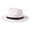 white, variant on White Straw Woven Fedora Hat for Men Women: Wide Brim Summer Sun Cap with Leather Buckle, Unisex