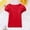 Red, variant on Girls Cotton Bubble Sleeve T-Shirt Fashion Short Sleeve Tee Top for Kids Girls Summer School Daily Wear Soft Breathable Cotton Casual Princess Tee Red 9-10 Years