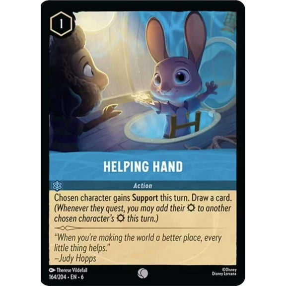 Disney Lorcana Azurite Sea Common Helping Hand #164