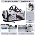 thumbnail image 3 of Bolsa de gimnasio Bosstin para hombre y mujer, bolsa de viaje de 45 litros, bolsa de lona deportiva para gimnasio, fin de semana, mochila nocturna con compartimento para zapatos (gris), 3 of 5