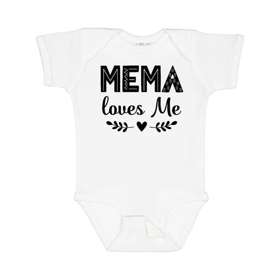 Inktastic Mema Loves Me Baby Clothes Girls Baby Bodysuit