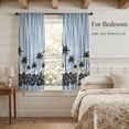 thumbnail image 3 of Palm Trees Navy Blue Sheer Curtains 63 Inch Length 2 Panels Set, Summer Coastal Tropical Voile Window Treatment Rod Pocket Curtains Sheers Drapes for Bedroom/Living Room/Kitchen 52x"63"x2, 3 of 8