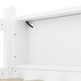 thumbnail image 6 of Miniyam Twin Loft Bed with Slide, Storage Shelves & LED Lights, Wood Kids Bed with Guardrails, White, 6 of 7