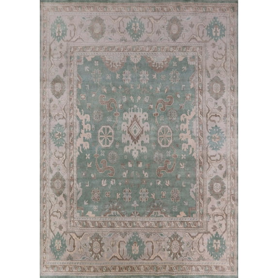 Ahgly Company Indoor Rectangle Mid-Century Modern Rosy Brown Pink Oriental Area Rugs, 8' x 10'