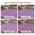 thumbnail image 7 of ODIKA 8'x10' Washable Area Rug Durable, Non-Slip Pink Traditional Purple Grid Symmetrical Repeating Checkered for Living Room, Under Sectional, Family, 7 of 7