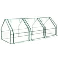 thumbnail image 3 of Green Outdoor Waterproof Portable Plant Greenhouse with 2 Clear Zippered Windows, 3 of 11