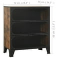 thumbnail image 4 of vidaXL Storage Cabinets 2 pcs Rustic Brown 72x36x82 cm Metal and MDF, 4 of 5
