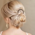 thumbnail image 2 of Unique Bargains 1Pc Hair Pin U-shaped Hair Accessories 4.33"x1.57" Transparent Gray, 2 of 5