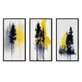 thumbnail image 2 of Designart "Majestic Forest Yellow III" Tree Framed Wall Art Set Of 3 - Yellow Tree Frame Gallery Wall Set For Home Decor, 2 of 7