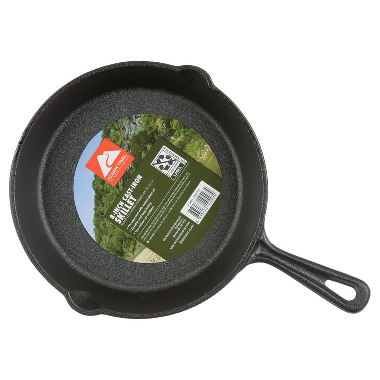 12-Inch Cast Iron Skillet W/ Handle Hang-Hole Cooking Kitchen Outdoors  Camping
