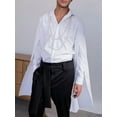 thumbnail image 5 of Men's Stylish Lengthen Sleeve Design Shirts Casual Party Polyester Shirts, 5 of 7