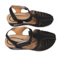 thumbnail image 4 of Sandalias femeninas suela de goma resistente al desgaste tamaño 37 puntera cerrada gancho y bucle plataforma femenina negra cuero PU para niñas para el trabajo ANGGREK Otros, 4 of 9