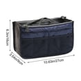 thumbnail image 3 of Bolsa Organizadora de Viaje con Doble Cremallera, Bolsillos de Malla Transparente y Diseño Multicompartimento: Bolsa de Almacenamiento Plegable de Poliéster para Cosméticos, Artículos de Aseo, Papele, 3 of 6