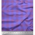 thumbnail image 1 of Soimoi Purple Cotton Duck Fabric Check Check Decor Fabric Printed Yard 42 Inch Wide, 1 of 2