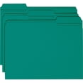 thumbnail image 2 of Carpeta para archivar, reforzada, con lengüeta cortada 1/3, tamaño carta, color verde azulado, 2 of 8
