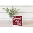 thumbnail image 2 of Mommin' Ain't Easy Red Hearts Arrow 5 x 5 Wood Tabletop Sign Plaque, 2 of 4